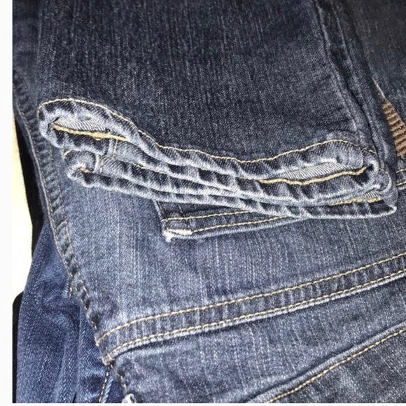 🧡 Paige dark wash peg skinny low rise whiskered jeans SZ 29 - Picture 4 of 6